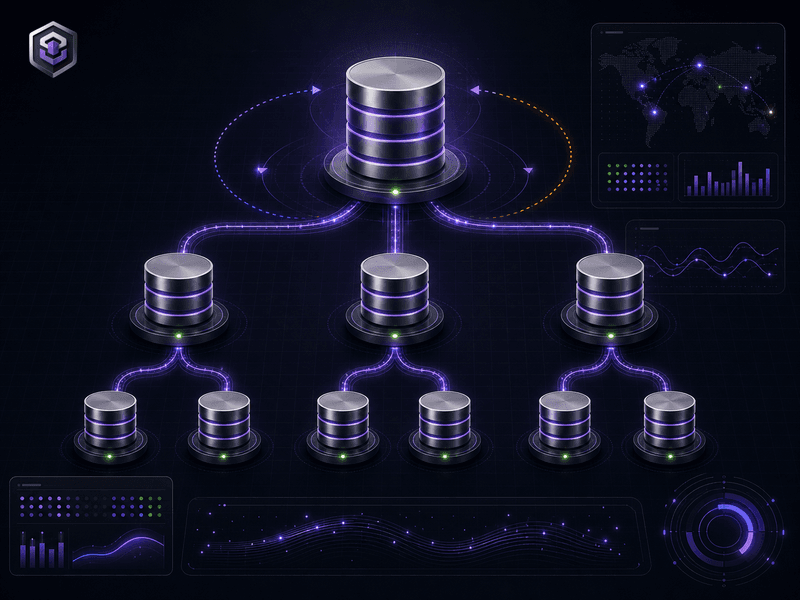 MySQL Orchestrator topology visualization with replication management, automated failover, and cluster optimization