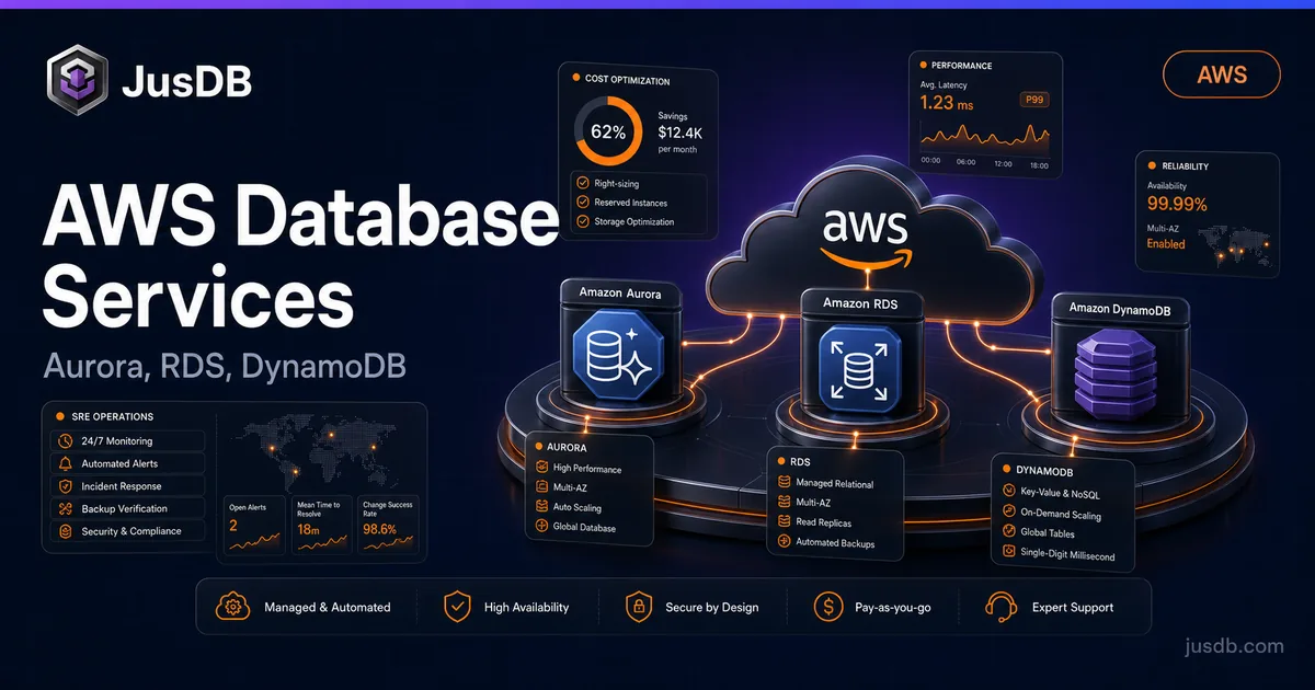 AWS Database Services — Aurora, RDS, DynamoDB | JusDB