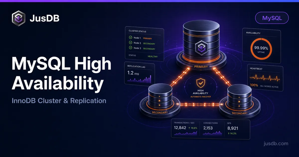 MySQL High Availability - InnoDB Cluster & DR | JusDB