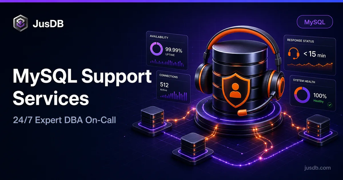 MySQL 24/7 Support — 15-Min SLA, Named On-Call DBA | JusDB